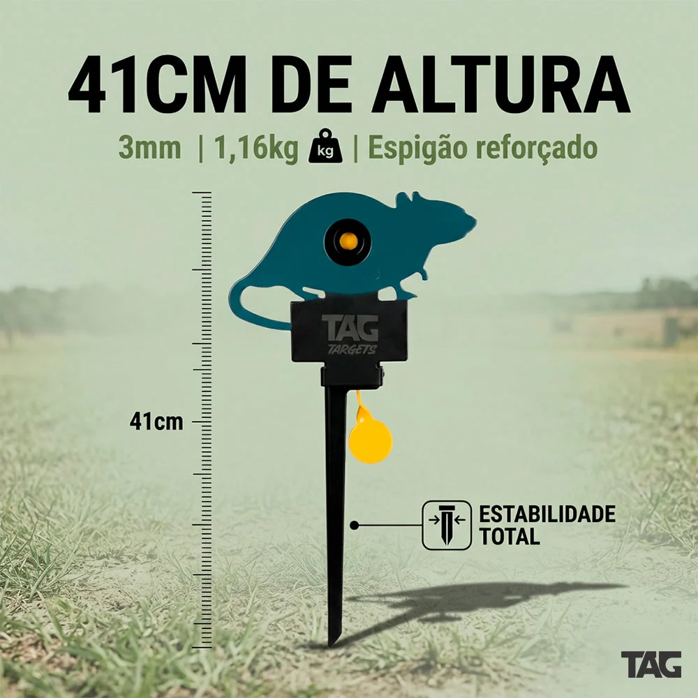 Alvo Field Crow Resetável TAG para Carabina 4.5mm e 5.5mm