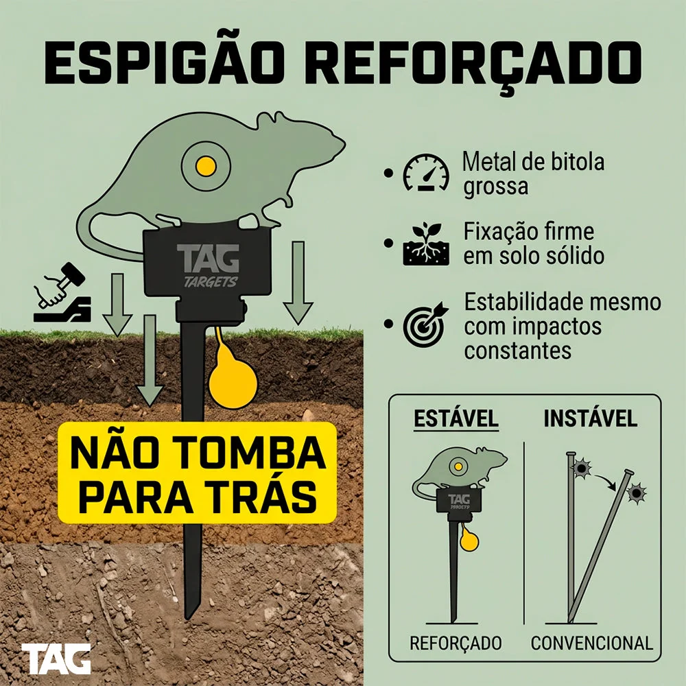 Alvo Field Crow Resetável TAG para Carabina 4.5mm e 5.5mm