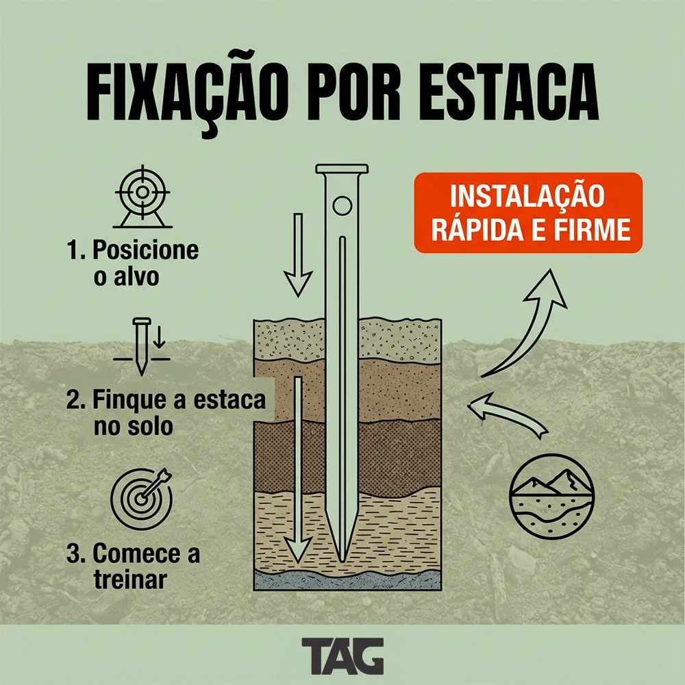 Alvo Metálico Flip TAG 35,5cm para Carabina 4.5mm e 5.5mm