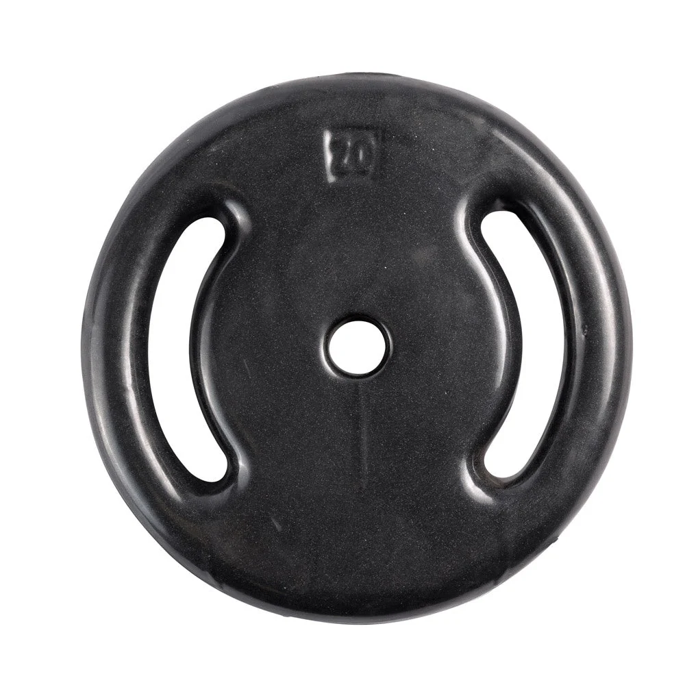 Anilha Emborrachada 20Kg Ferro Fundido PVC S27 Preto Acte