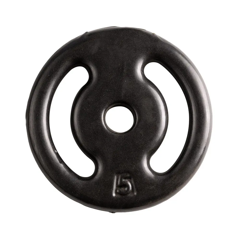 Anilha Emborrachada 5Kg Ferro Fundido PVC S25 Preto Acte