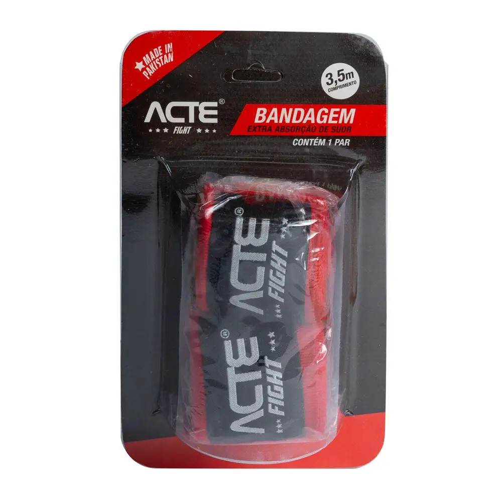 Bandagem Elastica 3,5 Metros, Vermelha, P8-V, Acte Sports