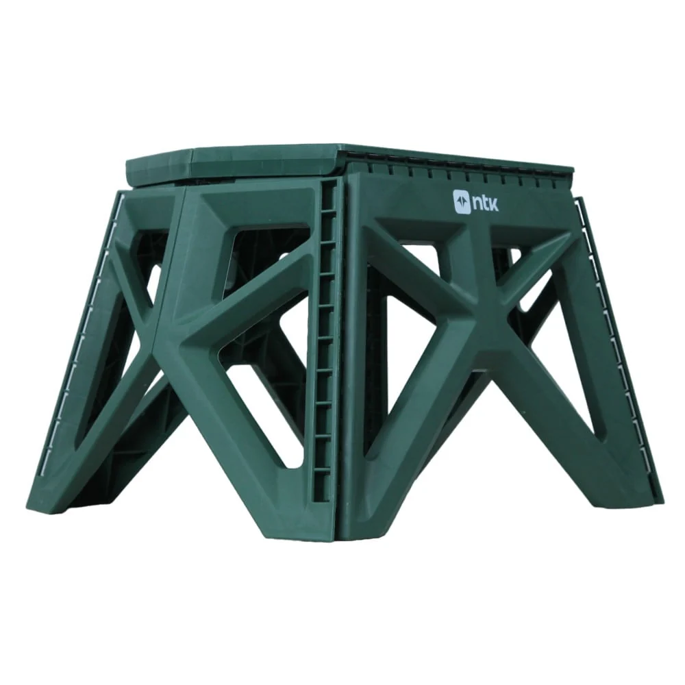 Banqueta Dobrável para Camping Step 1 Verde NTK