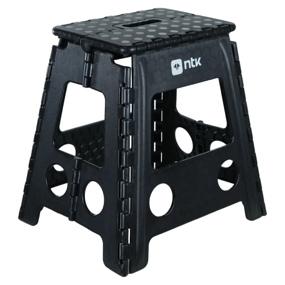 Banqueta Dobrável para Camping Step 2 Preto NTK