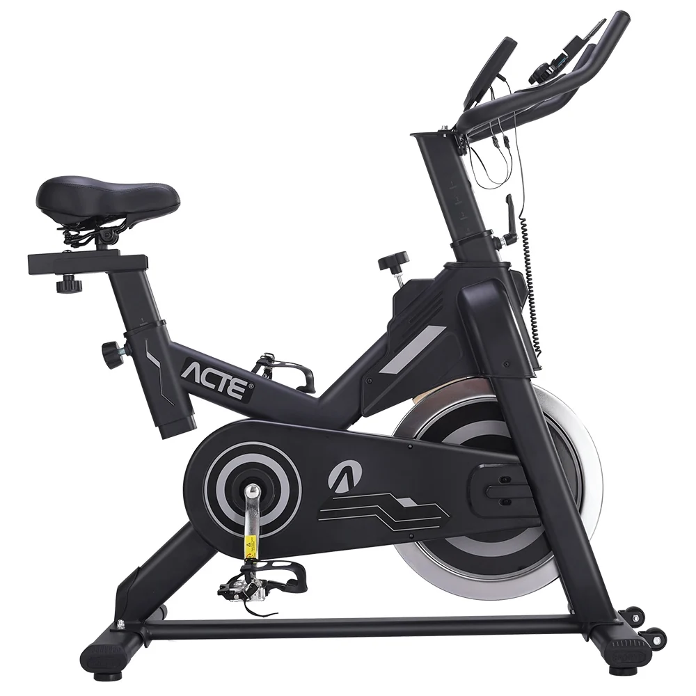 Bicicleta de Spinning Cinza E34 Acte Sports Roda de Inércia 10kg