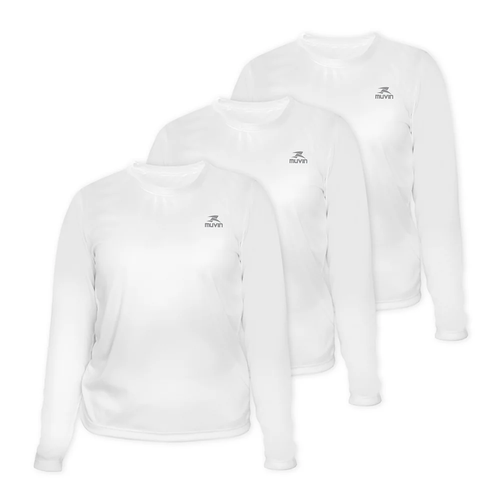 Camisa Manga Longa Dry Basic LS FPS50 - Feminino - Kit com 3