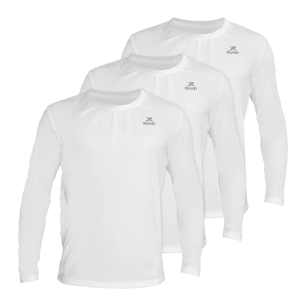 Camisa Manga Longa Dry Basic LS FPS50 - Masculino - Kit com 3