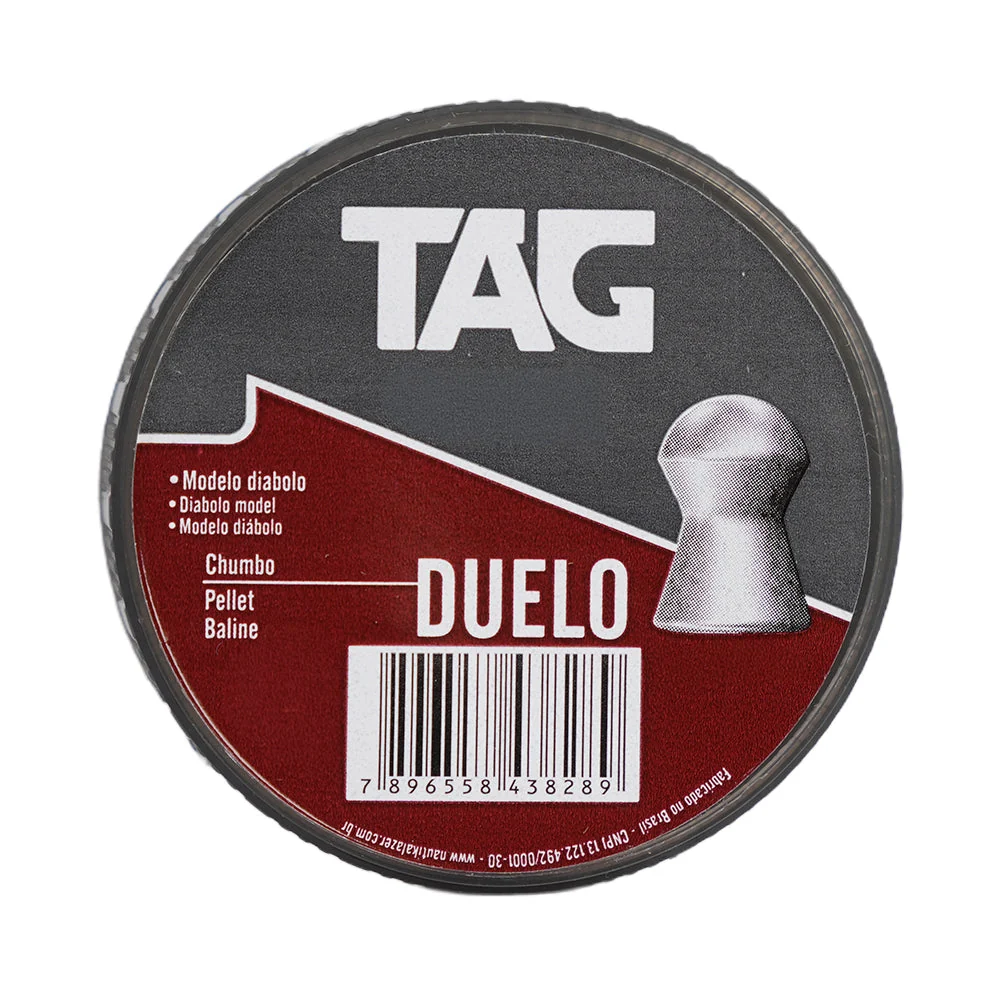 Chumbinho Duelo 5,5 mm TAG com grande poder de precisão (Diabolo) - 125 peças