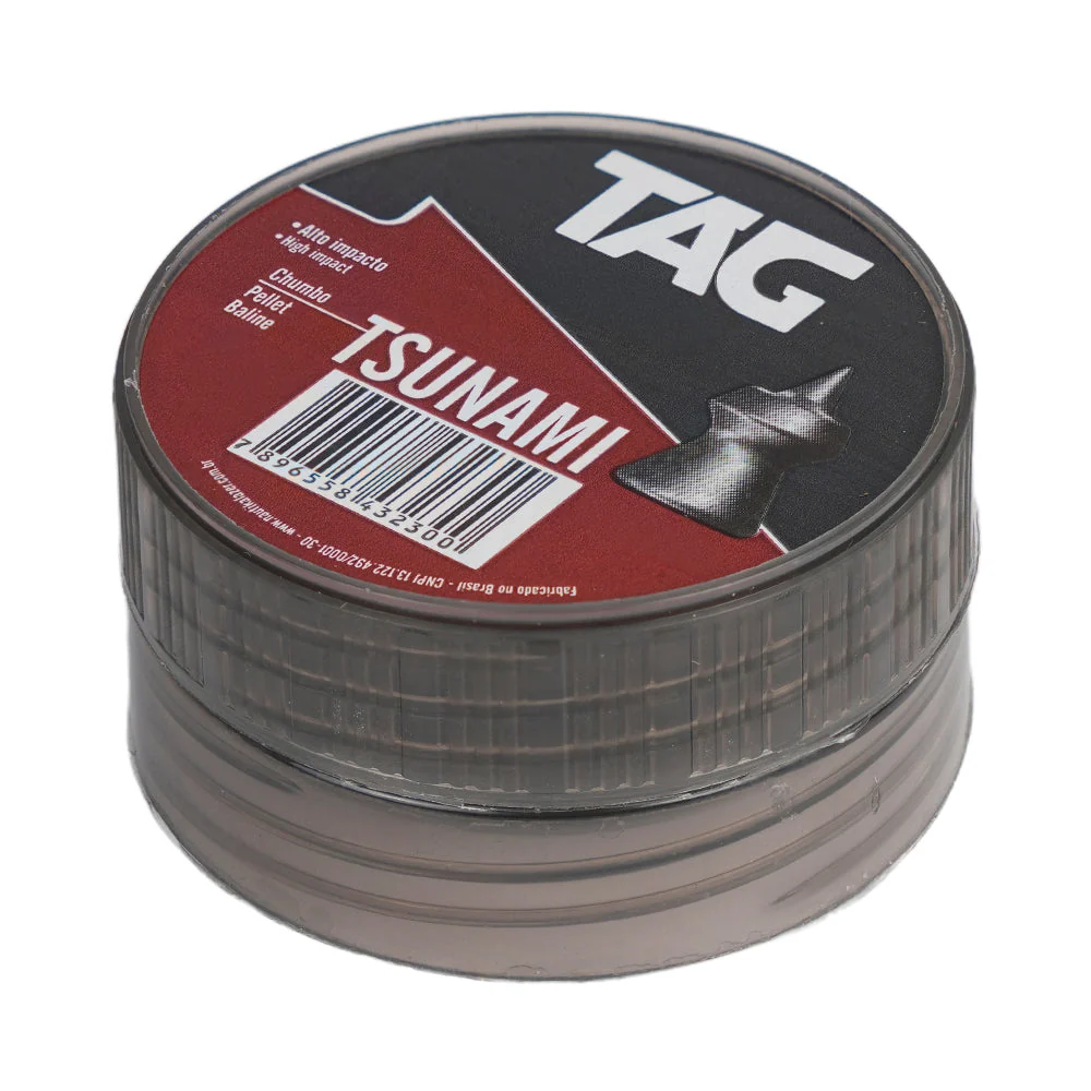 Chumbinho Tsunami 4,5 mm TAG com grande poder de impacto - 250 peças