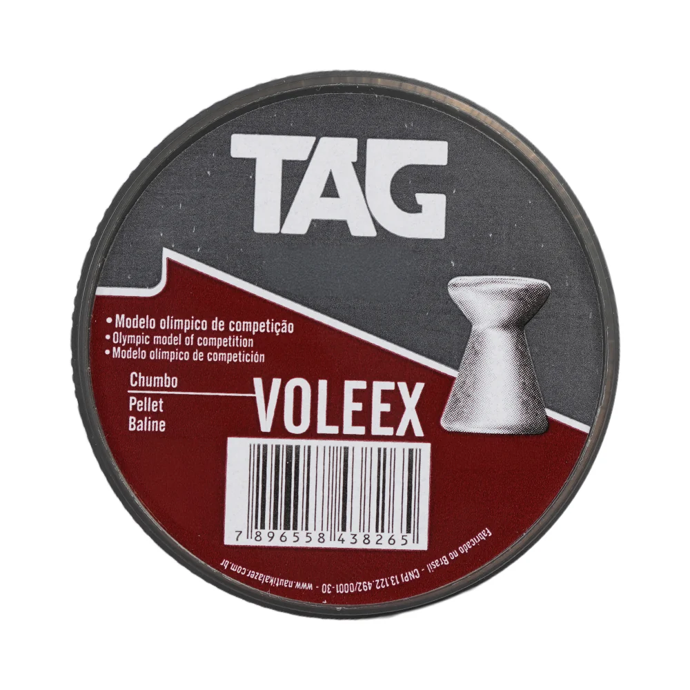 Chumbinho Voleex 4,5 mm TAG de competição (olímpico) - 250 peças