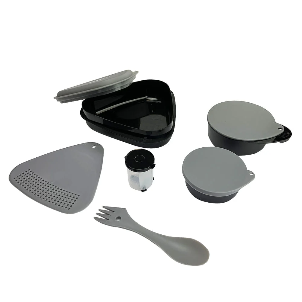 Conjunto de Cozinha para Acampamentos 6 Peças Kit Solos Azteq Compacto Livre de BPA