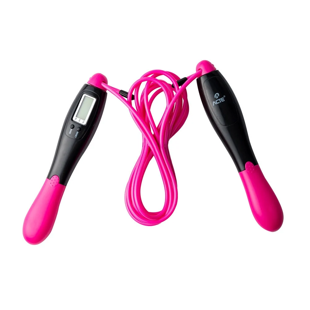 Corda Pular 2,80m Contador Digital PVC PP T294 Rosa Acte