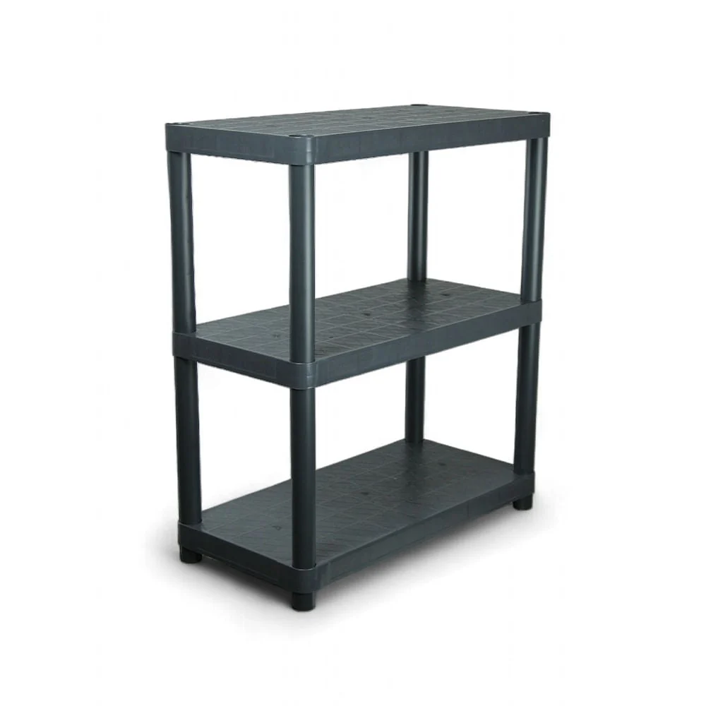 Estante Multiuso 3 Prateleiras Estrutura Plástica 67,1 x 51,5 Cinza NTK
