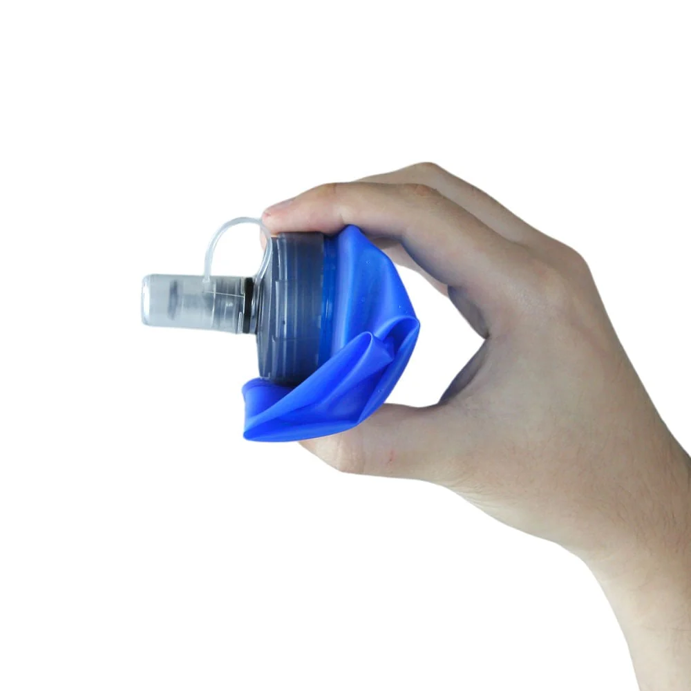 Garrafa Flexível Flask 500ml com Bico Anti Vazamento para Atividades ao Ar Livre Azul NTK