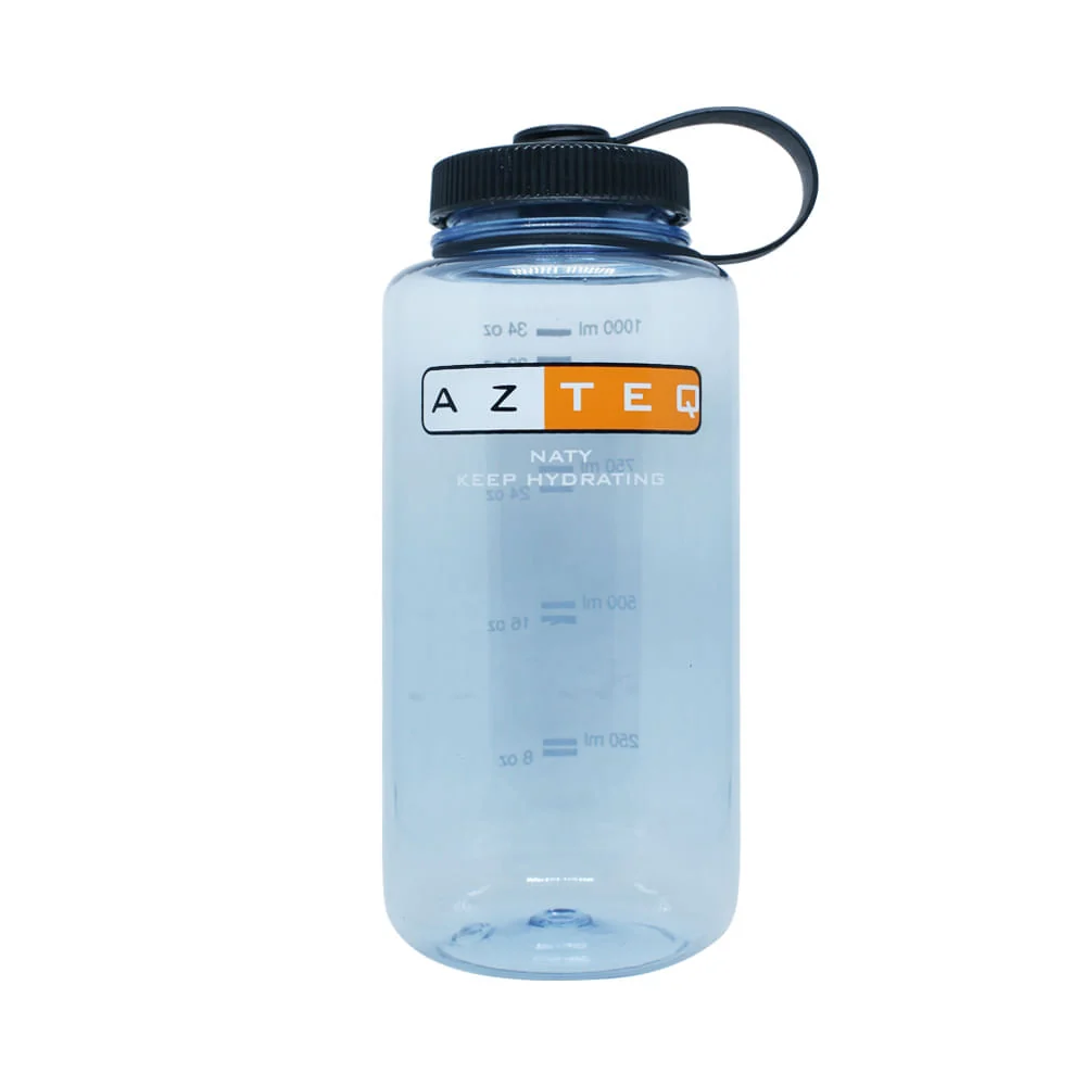 Garrafa de Hidratação 1L Naty Azteq com Alça Loop Top e Medidor Livre de BPA