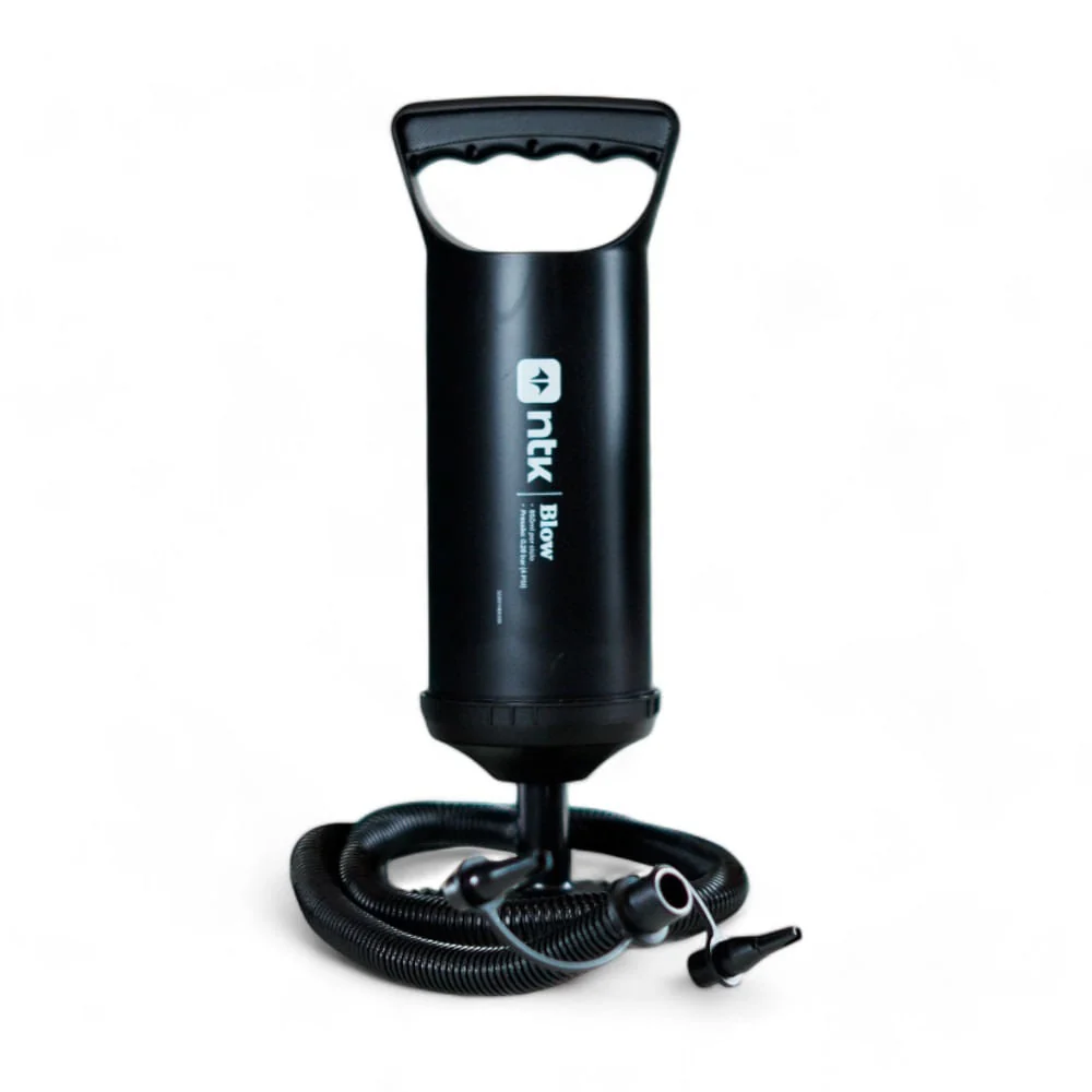 Inflador Bomba de Ar Manual Blow com 3 Tipos de Bicos Preto NTK