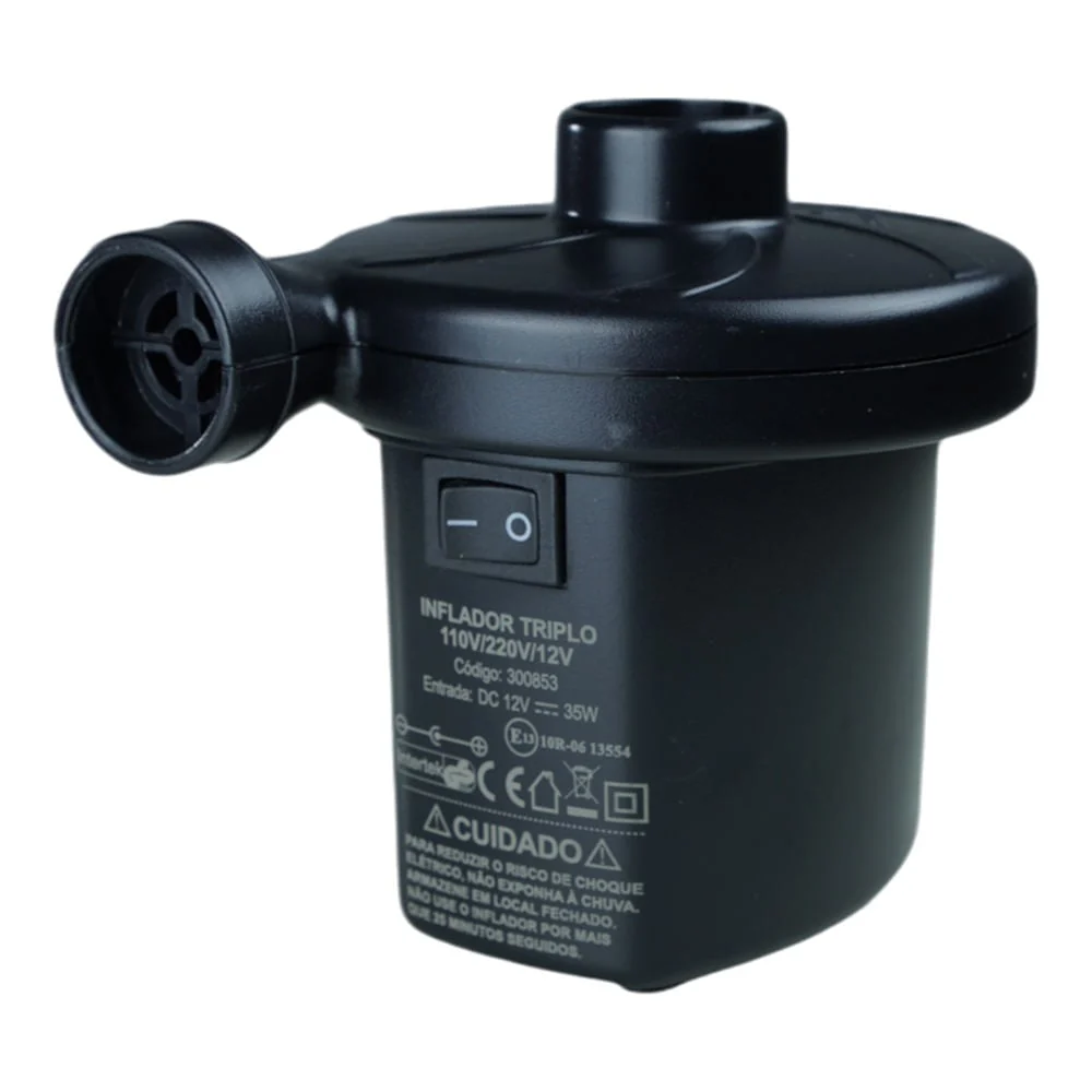 Inflador Triplo em Plástico ABS Compacto 110/220/12V NTK