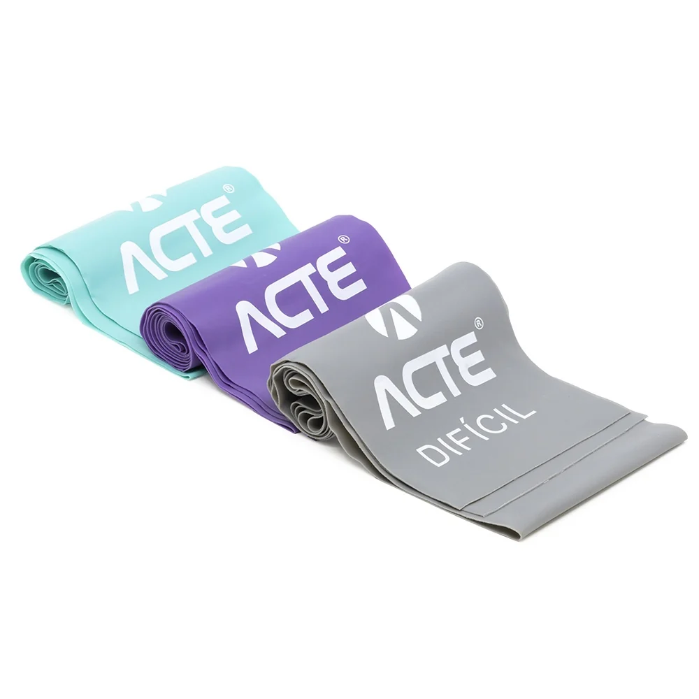 Kit 3 Faixas Elásticas + 3 Mini Bands Fácil / Médio / Difícil T270 Acte Sports