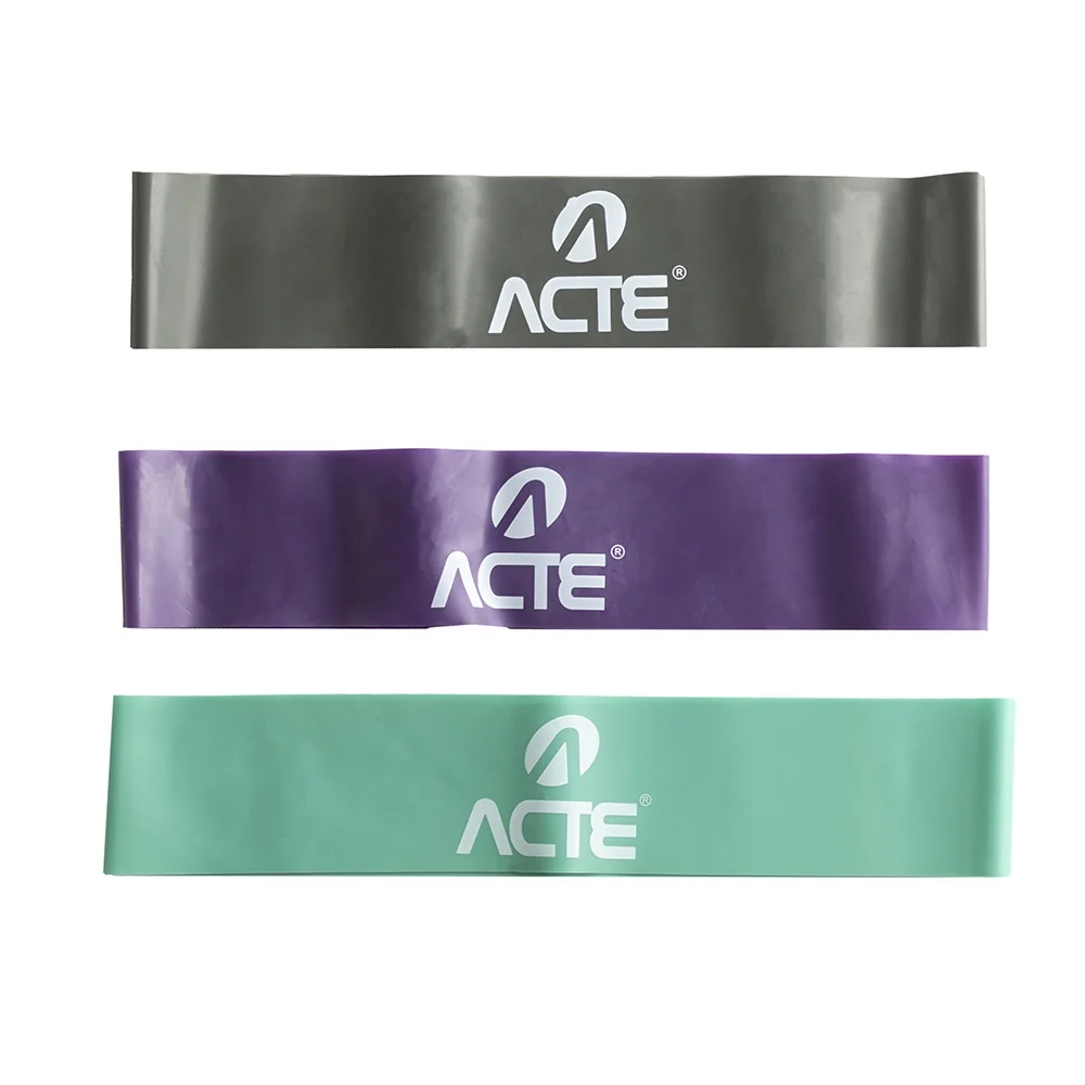 Kit 3 Faixas Elásticas + 3 Mini Bands Fácil / Médio / Difícil T270 Acte Sports