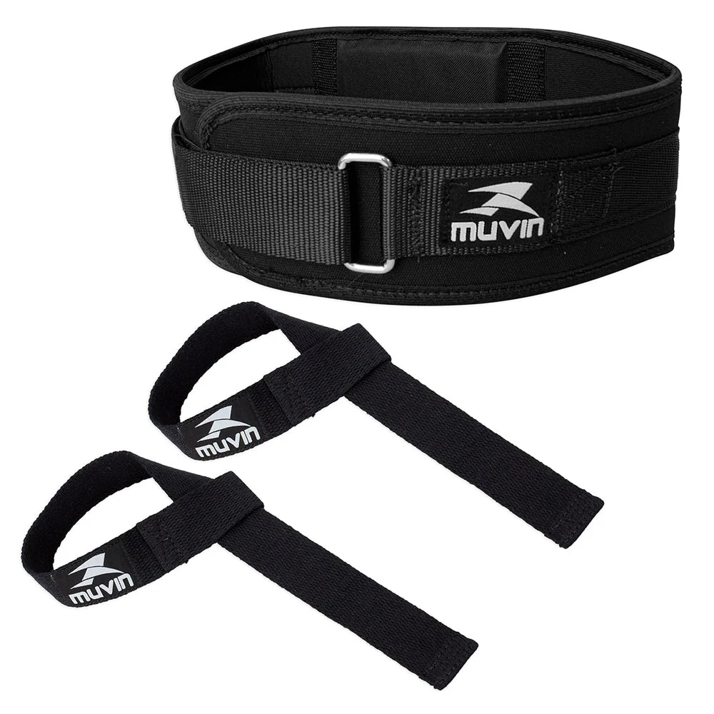 Kit Cinturão de Musculação + Strap de Musculação