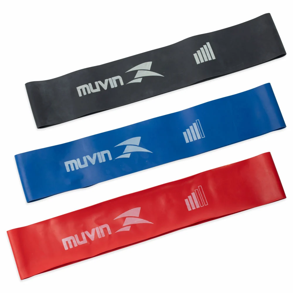 Kit Faixa Elástica Mini Band - 3 Tensões