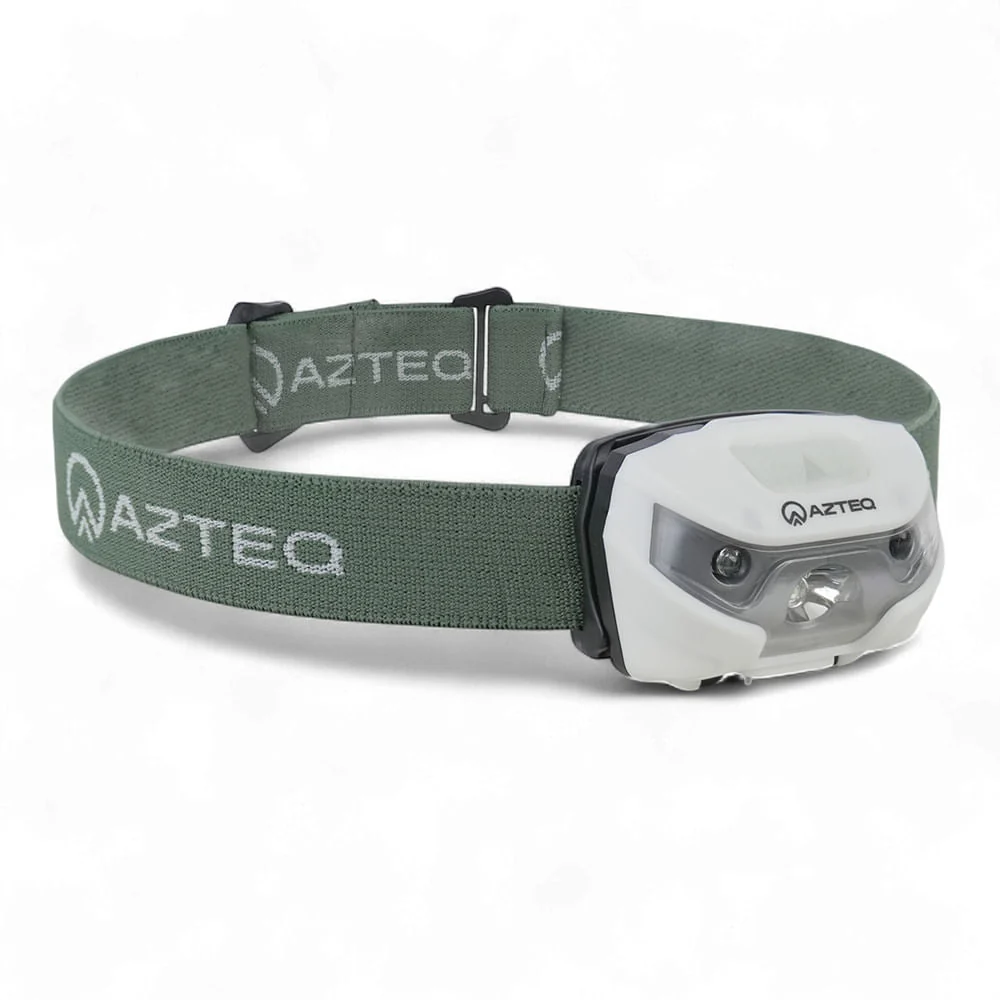 Lanterna de Cabeça 120 Lúmens Azteq Magik Autonomia de até 4h USB Recarregável e Sensor de Presença
