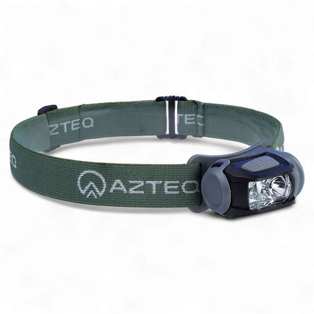 Lanterna de Cabeça Azteq Mistik 140 Lúmens com LED Vermelho e Ajuste de Ângulo