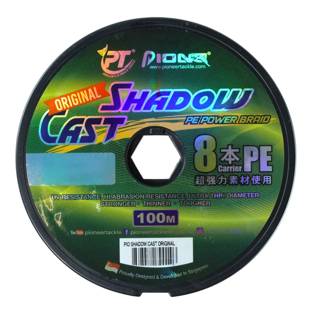 Linha de Pesca Multifilamento SHADOW CAST 8X Fibra Resistente 0,22 mm Verde Escuro Pioneer