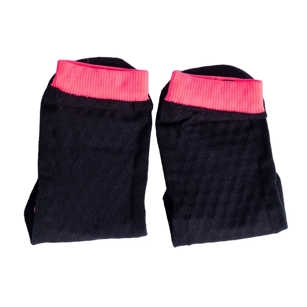 Meias Pilates Algodão Antiderrapante F3-PR Preto Rosa Acte