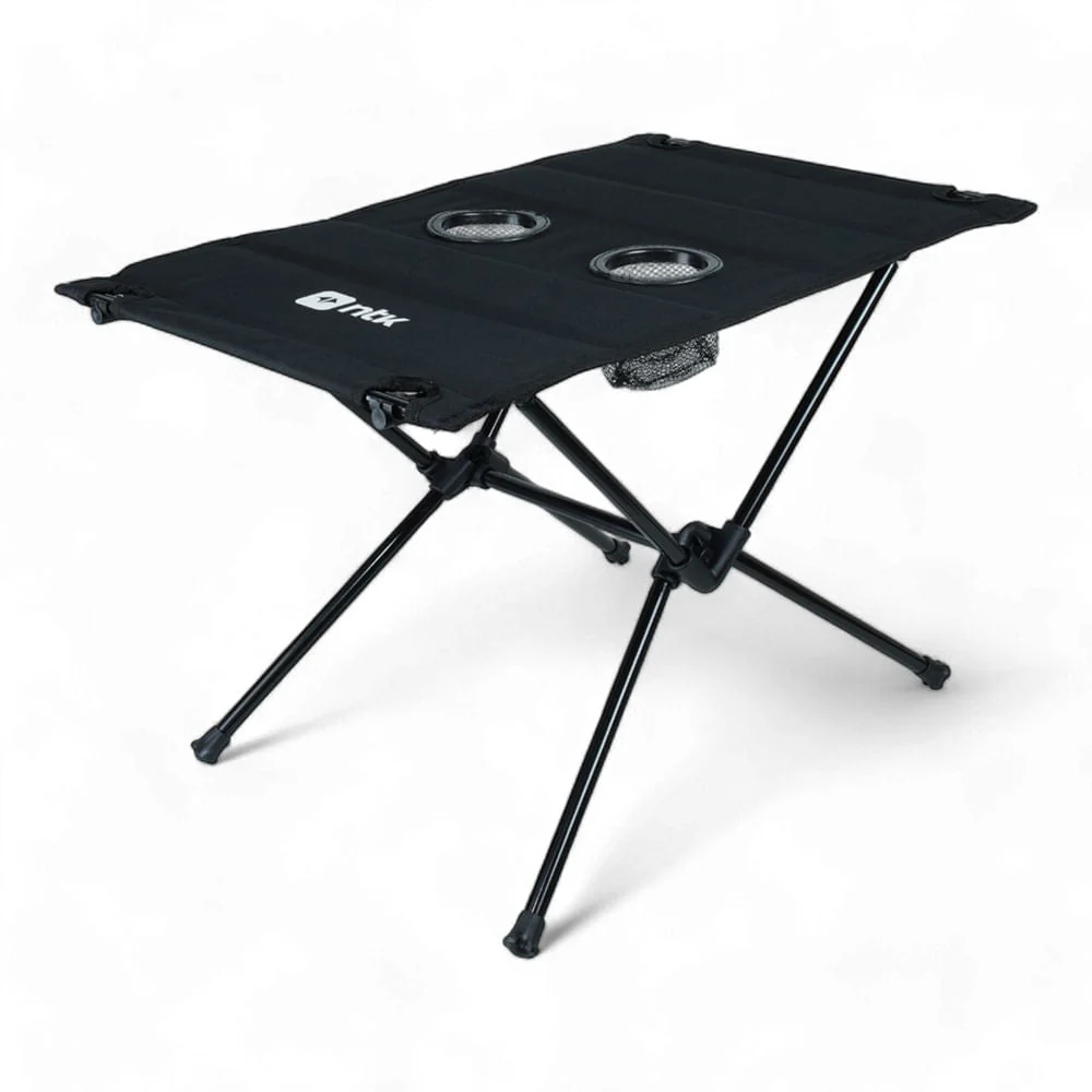 Mesa Dobrável Mobi Estrutura de Aço Porta-copos Preto NTK