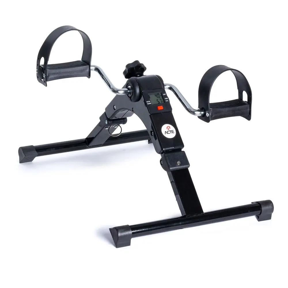 Mini Bicicleta Preta Compact E14 Acte Sports com Monitor LCD