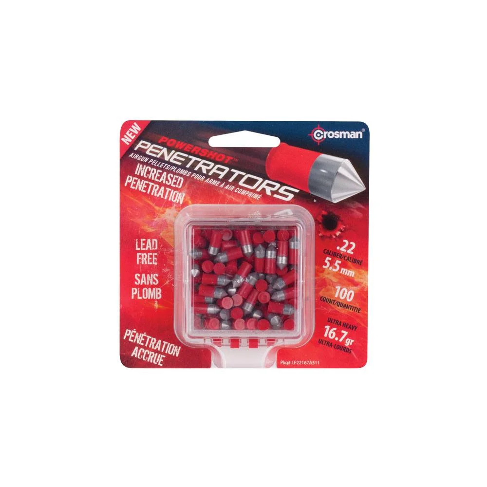 Munição Chumbinho Crosman Penetrators Calibre 5,5mm – 100 Unidades