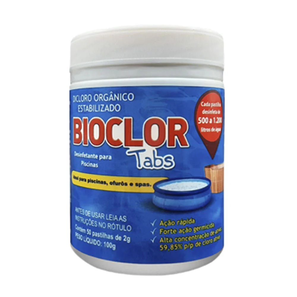 Pastilha desinfetante para piscinas Bioclor 2g