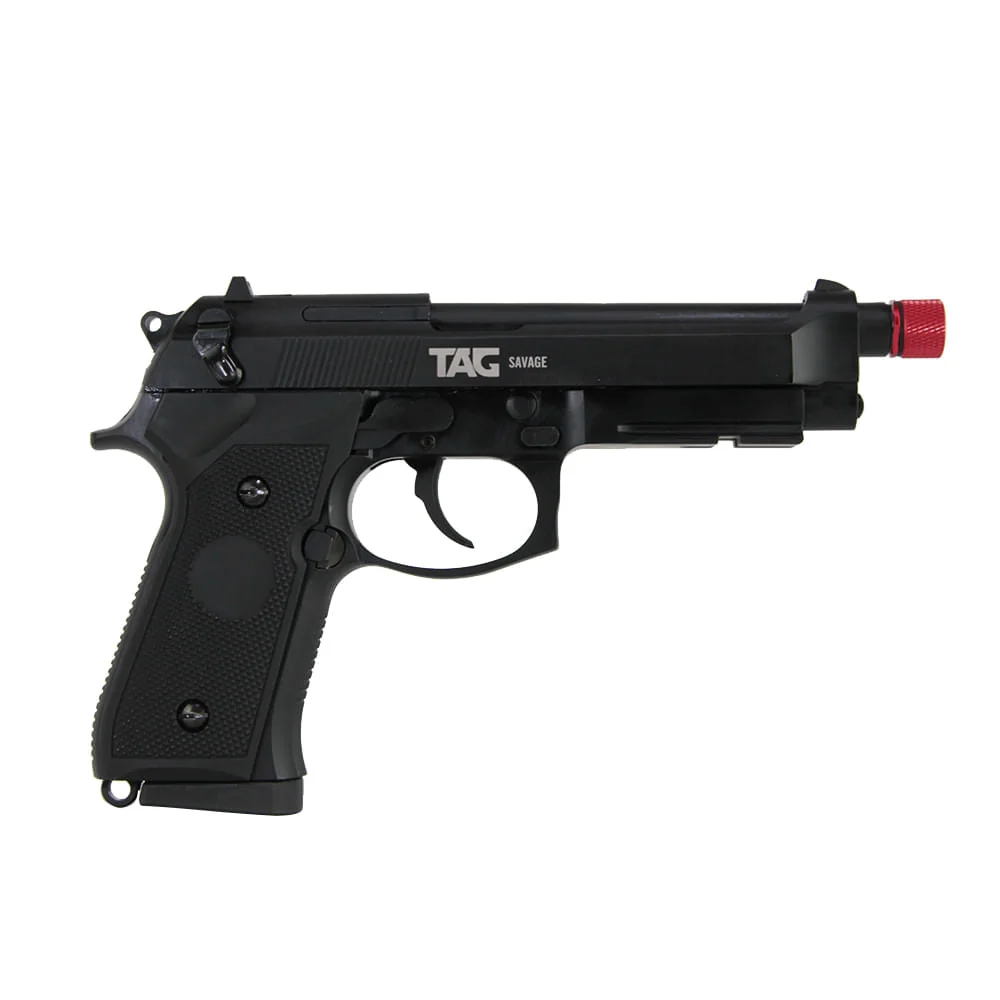 Pistola de airsoft Savage 6mm Green Gás com Blowback TAG