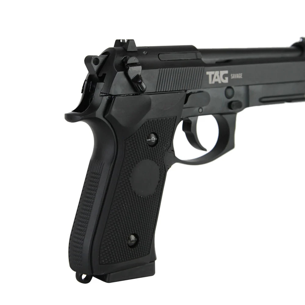 Pistola de airsoft Savage 6mm Green Gás com Blowback TAG