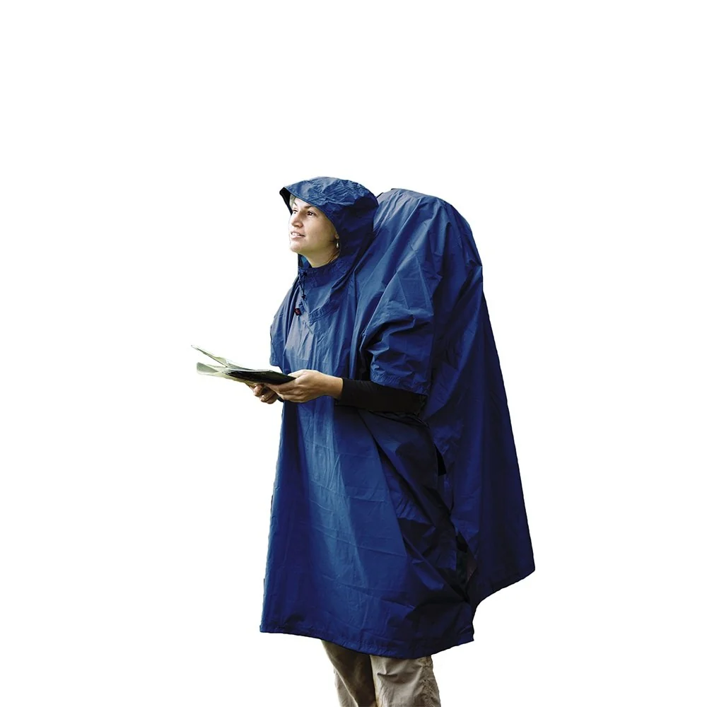 Poncho Tarp 70D Sea to Summit pode ser utilizado como poncho ou abrigo