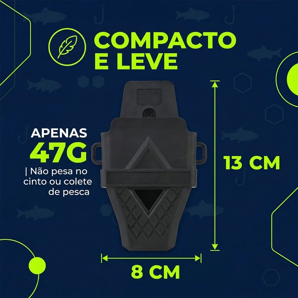 Porta Alicate Max Pesca Brasil Kit com 3 Unidades Prendedor Giratório 360° Resistente