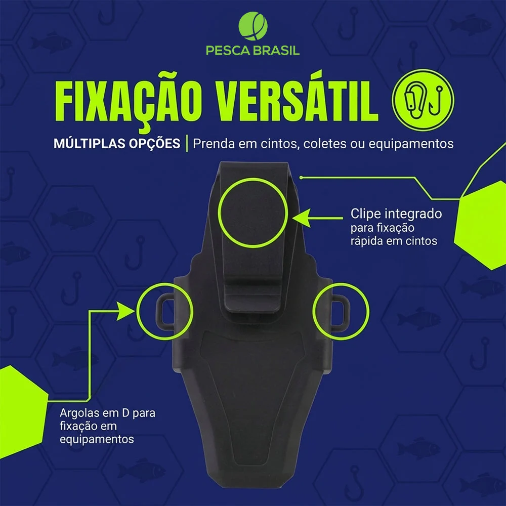 Porta Alicate Max Pesca Brasil Kit com 3 Unidades Prendedor Giratório 360° Resistente