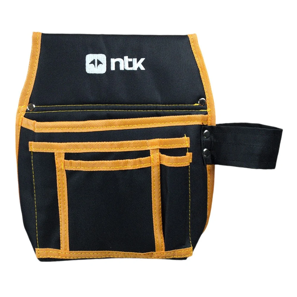 Porta Ferramentas TOOL BELT PATROL G com 3 Bolsos em Poliéster 600D Preto e Laranja NTK