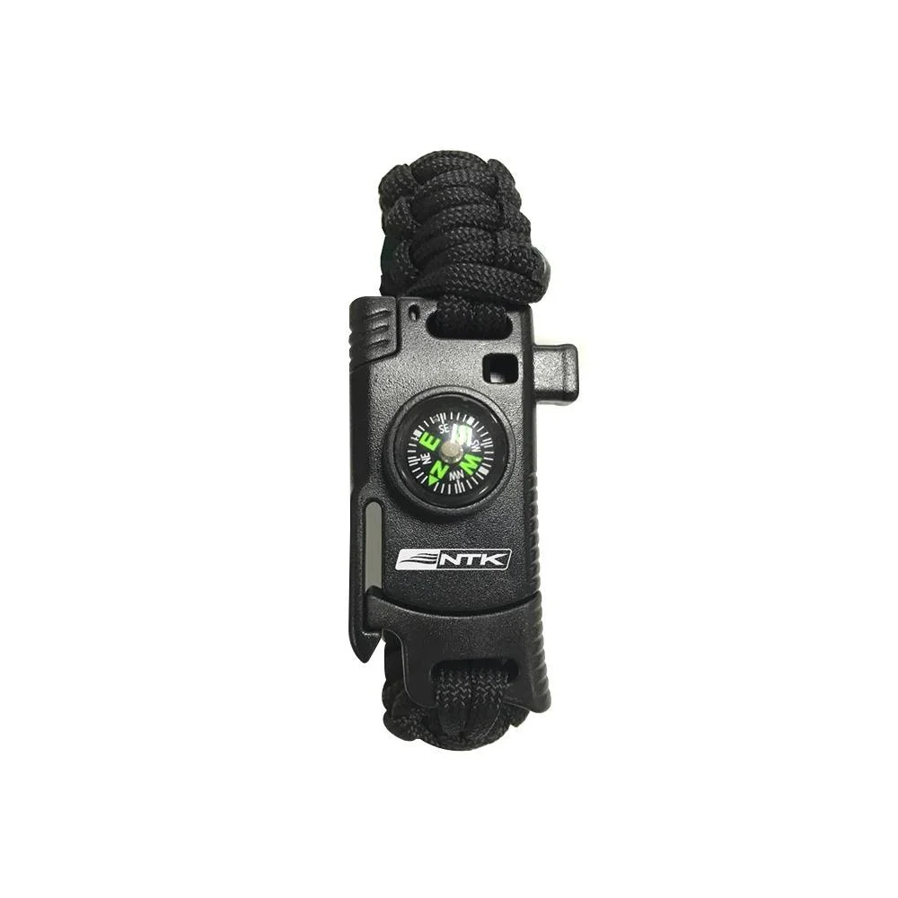 Pulseira Paracord GAC TAG com bússola e iniciador de fogo