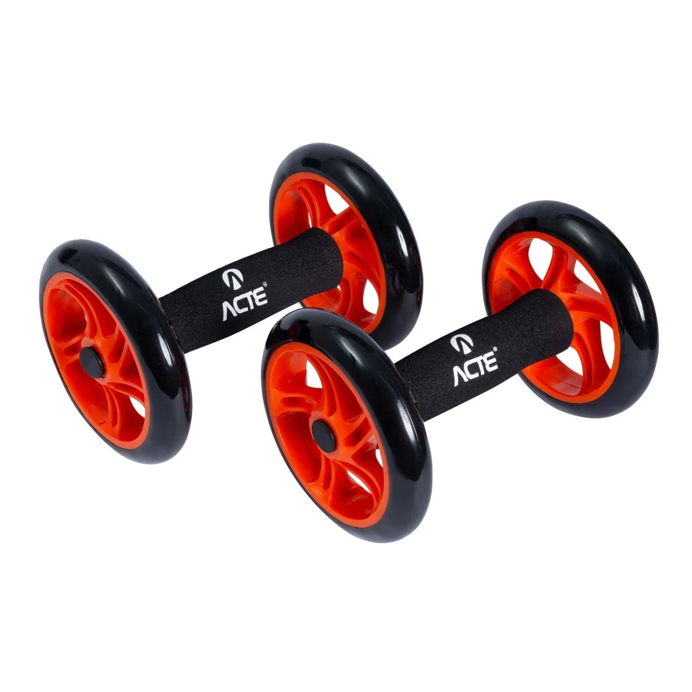 Roda Abdominal Dupla Laranja T145 Acte Sports