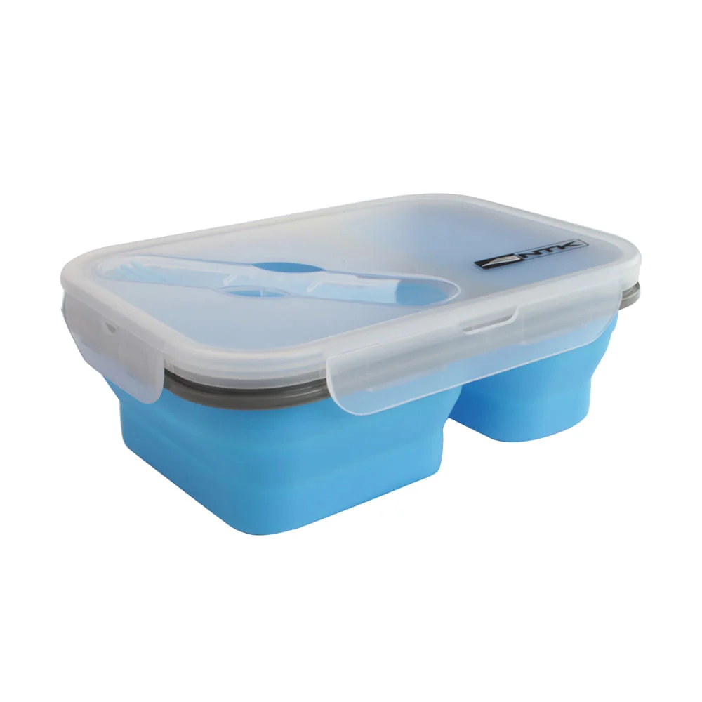 Tigela colapsável NTK Bento com colher garfo leve e compacta resistente à altas temperaturas