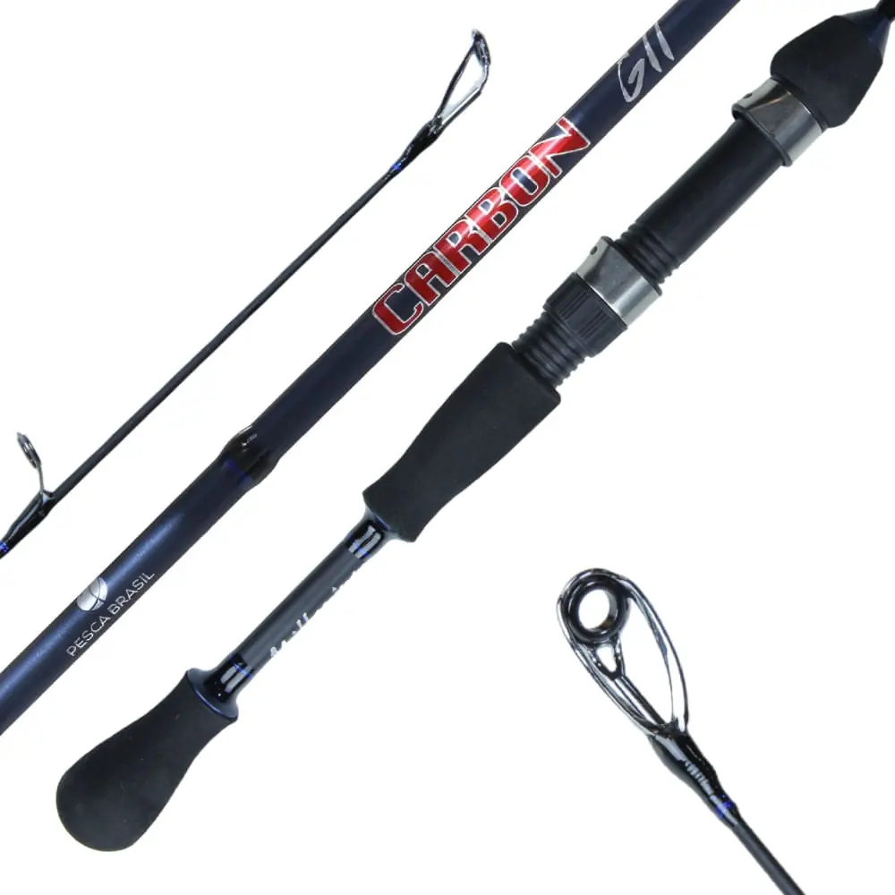 Vara Molinete Carbon GII 1,19m 4-8lb Média Rápida Pesca Brasil