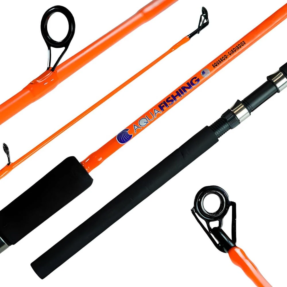 Vara de Pesca para Molinete Gladiador S5602 Fibra de Vidro 5-15 lbs Aquafishing